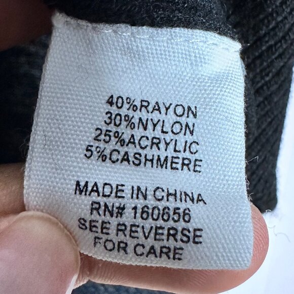 Brit Ny Sweater Women’s Large Black Cream Love Cashmere Blend Casual Lightweigh - Picture 5 of 6